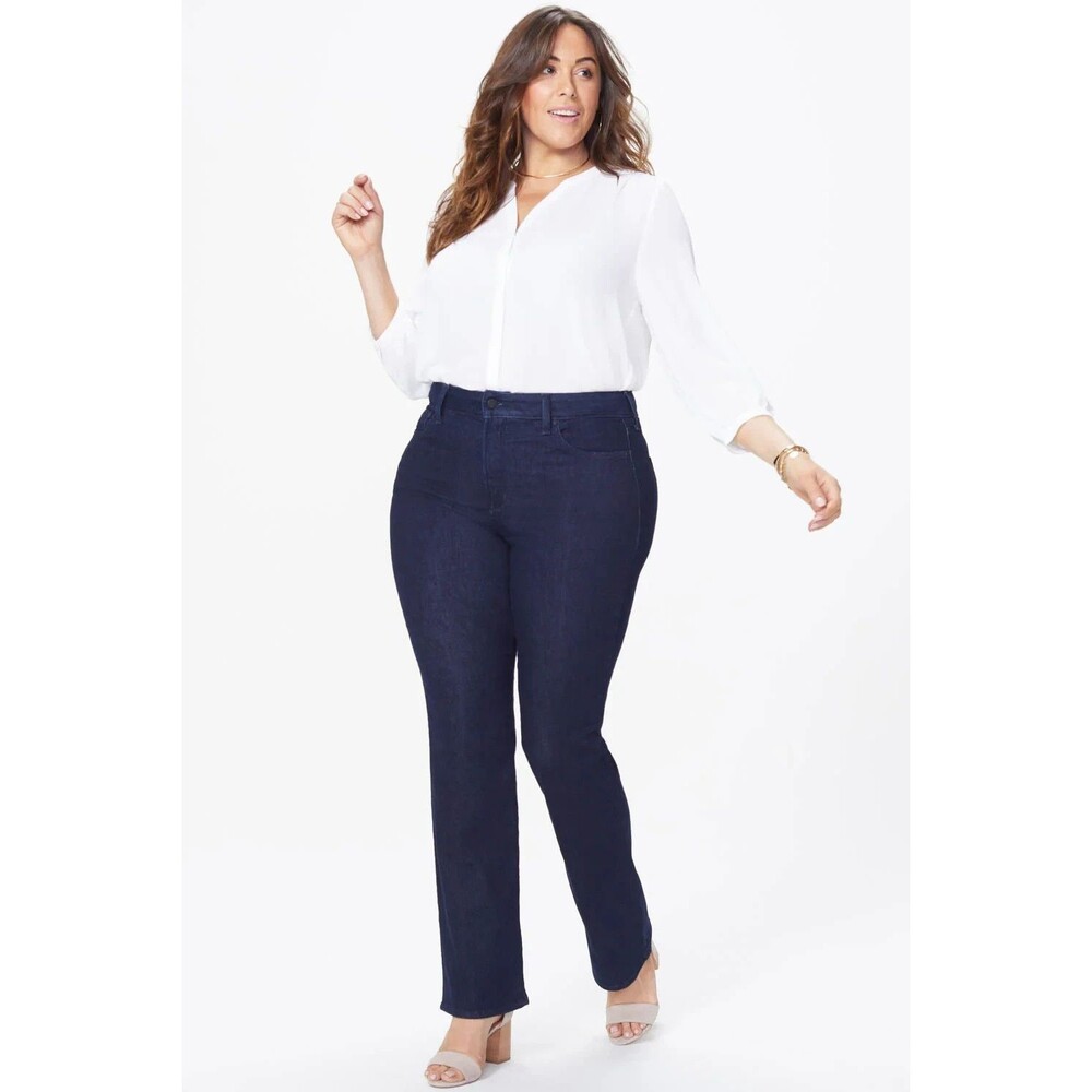 NYDJ Women's Plus Size Barbara Bootcut Jeans Lift Tuck Tech Rinse Dark Blue 24W